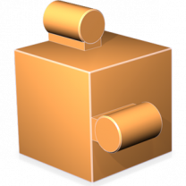 Würfel, Puzzleteil, Orange
